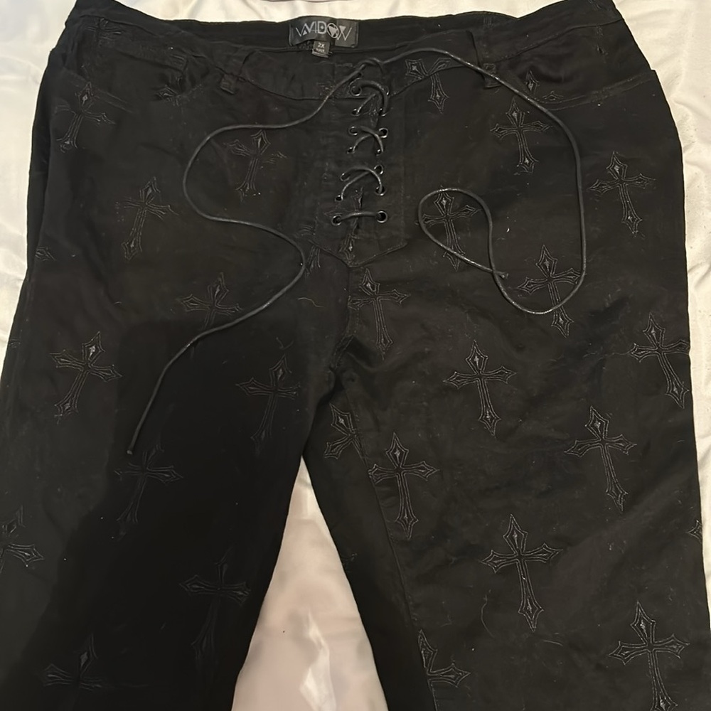 Dolls kill cross skinny jeans